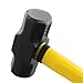 MAHIONG 3 PCS 4lbs Sledge Hammers with Shock Absorption Handles, 16 Inch 4 Pound Hand Sledge Hammer, High Impact Tool Sledge Hammers for Dismantling, Fixing, Knocking