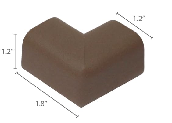 Image of KidKusion Corner Cushion | Made in USA | Brown | 8 Pack | Furniture and Corner Protector