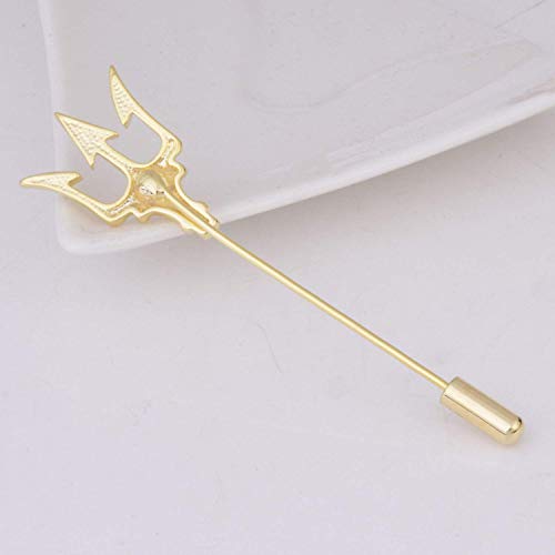 Image of Vintage Alloy Trident Cravat Pin Brooch Pin Lapel Collar Pin Business Shirt Suit Stick Pins