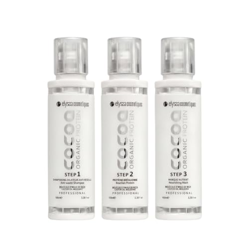 Kit Lissage Tanin Cocoa Organic Protéine | Lissage Naturel, Hydratation Intense, Anti-Frisottis, Brillance Longue Durée | Pour Cheveux Abîmés et sans...