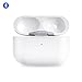 Wireless Charging Case Compatible with Airpods Pro 2nd and 1st Generation, Replacement Charger Case Only with Bluetooth Pairing Sync Button No Earbuds - White