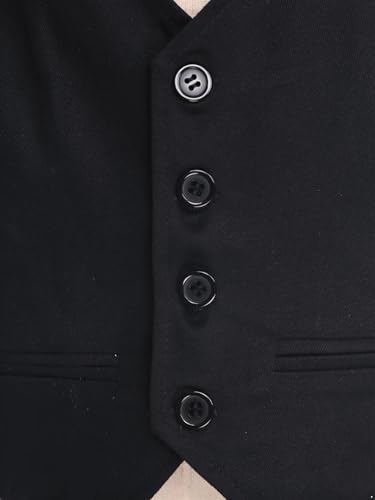 Kids Boys Single Breasted 4 Buttons Black Wedding Party Gentleman Formal Suit Vest Waistcoat3
