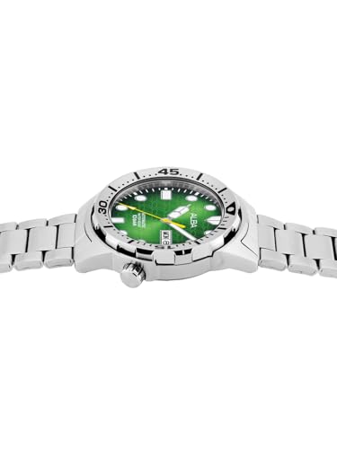 ALBA Stainless Steel Men's Analog Wristwatch Al4443X1, Dial Color-Green, Band Color-Silver - Image 4