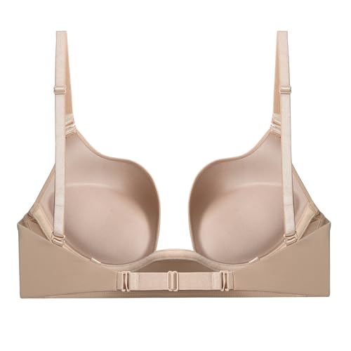 DotVol Große Größen Bügel Rückenfrei BH Unterwäsche(Beige 80D)