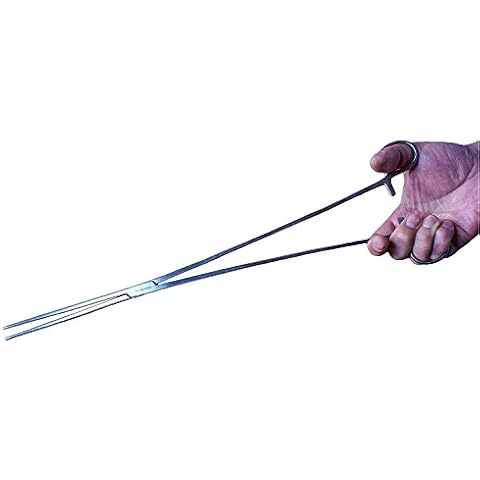 Serpentia Snake/Reptile Feeding Tongs - 45cm Long Straight Tip Cover