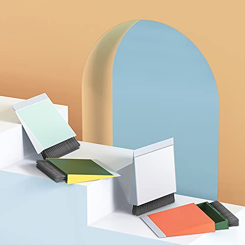 Small Dust Pans With Brush,3 In 1 Whisk Broom Dustpan With Sink Squeegee Wiper Multi-Purpose Countertop Brush Mini Tiny Cleaning Set For For Table, Desk, Countertop, Key Board, Cat, Dog,Pets (Orange) #TOP5