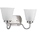 Progress Lighting P2820-09 Transitional Two Light Bath from Keats Collection in Pwt, Nckl, B/S, Slvr. Finish, Brushed Nickel