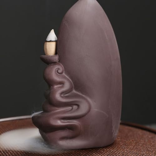 Accessoires de méditation avec porte-encens à reflux en bois TUSUOD