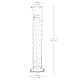 stonylab 1er Pack Messzylinder, Borosilikatglas 1000 ml Glass Cylinder Schwere Mauer Graduiertes Glas Messzylinder