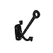 RCH Hardware 8391BLK Anchor Cast Iron Triple Arm Organizing Wall Hook, Matching Screws Included (Black)