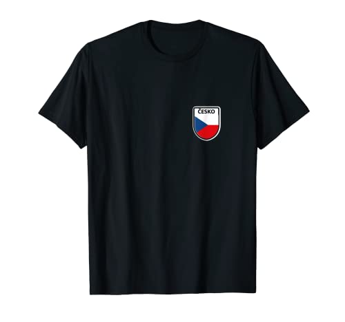 Flag Czech Republic T-Shirt, Black