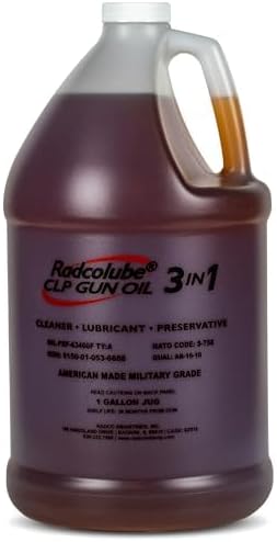 - 3-in-1 CLP Gun Oil, Lubricates & Preserves All Types of Firearms, Military-Grade Gun Cleaner, Revolutionary Gun Cleaning Kit Must-Have, 1 Gun Cleaner Gallon Jug - Radcolube