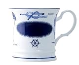 Herrlicher individueller Becher/Tasse in mit nautischen Knoten und einem Gravurfeld (Kapitänstasse mit Knotenmotiv und Gravurfeld inkl Gravur)