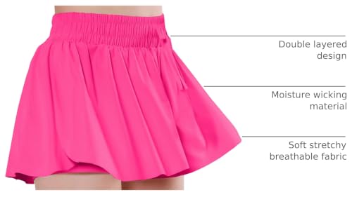 Image of EXARUS Girls Butterfly Shorts Athletic Flowy Cheer Dance Skorts Teen