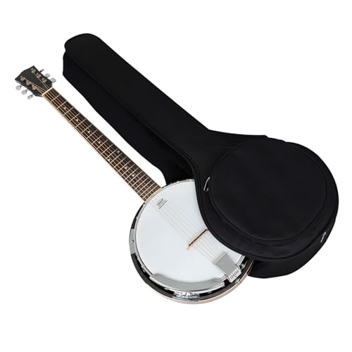 Banjo-Gigbag-Rucksack – 5-saitige Resonator-Banjo-Tasche Mit Aufhängeschlaufen Und Rückenpolstern, Tragbare Banjo-Tasche Mit Verstellbaren Trägern, Weiche Banjo-Instrumententasche
