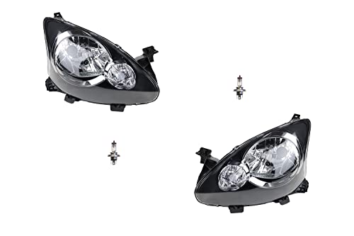 Johns, Convient pour les phares Toyota Aygo B10 07/05 avec H4 en kit gauche et droite