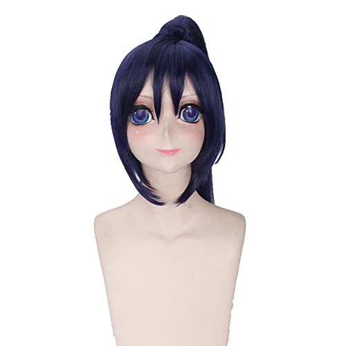  Anime Role Play For Himouto Umaru-Chan Motoba Kirie Cosplay Wig 70cm Purple Cosplay Wig With Chip Ponytail