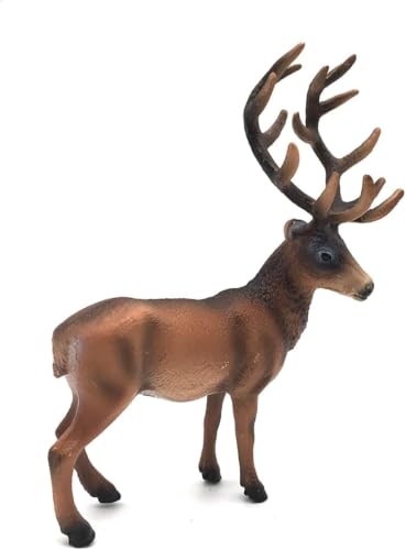 Image of FUNFOB Deer Toy Figure Height -13cm Deer Statue for Kids & Adults PVC Multicolour | Animal- de er