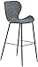 Dekoracja Bar stołki, z oparciem i pedałem,ergonomia, skóra szara barstool, metalowe nogi recepcja kasy gotówkowa wysoka stołek(kolor:ciemnoniebieski,rozmiar:H: 75 cm)