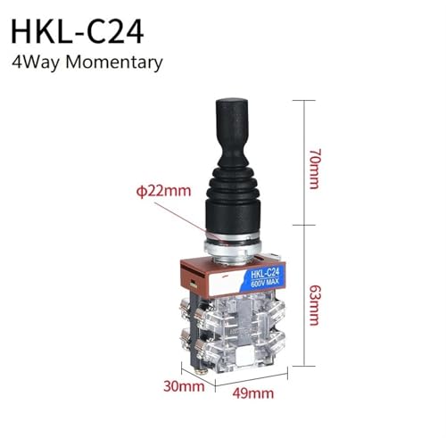 Joystick de commande HKL-C24 commutateur de position 4Way Reset pour pupitre 22mm - 2