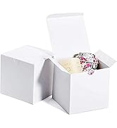 Mesha Small White Gift Boxes 4x4x4 (10 Pack) Gift Boxes with Lids for Bridesmaid Gifts, Groomsmen...