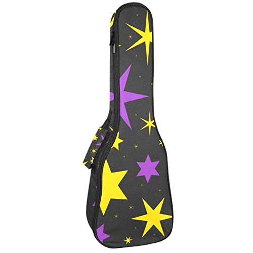 Housse ukulélé ténor imperméable sac à dos rembourré violet et or
