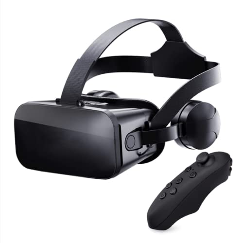 Gafas Realidad Virtual Samsung GUBAOPQLA Gafas de Realidad Virtual,antirluz Realidad Virtual HD, con Mando a Distancia por Bluetooth, para iPhone...