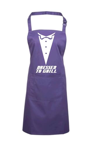 Tablier violet Edward Sinclair Dressed to Grill pour protéger vos vêtements des taches de graisse