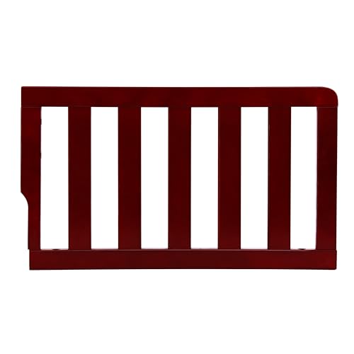 Image of Dream On Me Toddler Guard Rail for Convertible Crib, Solid Wood Bed Rail for Toddler Bed Conversion, Cherry