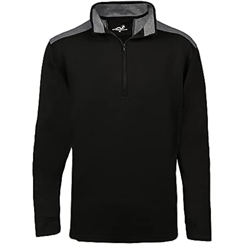 Woodworm Golf Mens Performance Pullover/Sweater/Jumper, Black/Grey, 3XL Cover