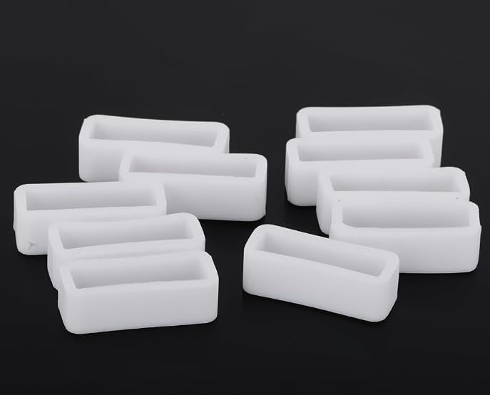 Image of SBWC White 22mm Silicone rubber watch strap watch band loop /runner /keepers holder Retainer Loop Replacement - White color Watch Band Loop