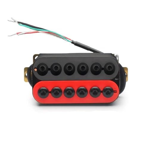 エレキギターピックアップセット エレキギターハムバッカービッグ調整ネジデュアルコイルギターピックアップ 4 伝導ケーブル/コイル分割アクセサリー付き(A)