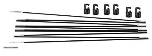 Upper Bounce Trampoline Poles Replacement Fiberglass Rods Top Ring Net Enclosure Support Durable Accessories and Parts 13 Round Frames Includes 8 Poles and 8 Caps