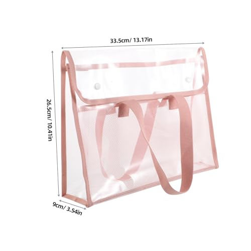 Clear Tote Bag for Women Large Beach Gym Storage Bag Stylish Transparent Handbag for Swimming Shopping Travel and Outdoor Activities2