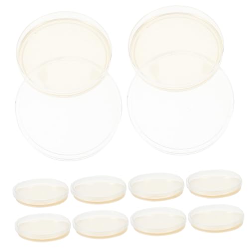 BELLIFFY 10pcs Nutrient Agar Plate Agar Powder for Petri Dishes Vegan Gelatine Agar Plates for Mushroom Mikkit Prepoured Nutrient Agar Petri Dish Agar Charcoal Digger Cutlery and Plate