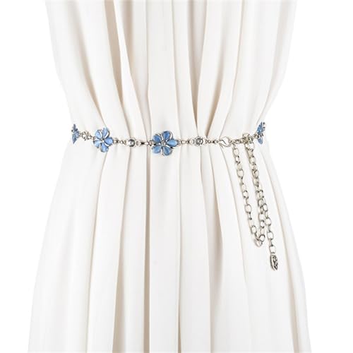 Flower Waist Chain Belt Decoration Dress Sweet Metal Chain Korean Dress Belt3