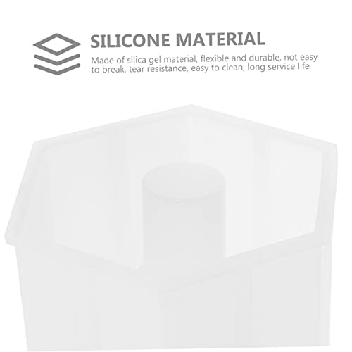 Moule silicone hexagonal pour lampe de nuit époxy diy x2 - 6