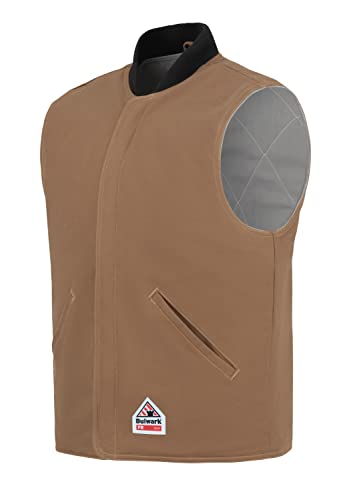 Bulwark FR Men's Brown Duck Vest Jacket Liner3