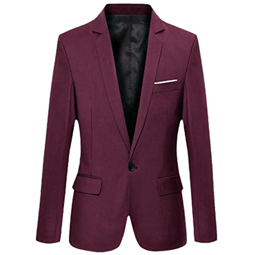 Blazer homme Kelsiop rouge vin fini les vestes mal ajustées en taille S