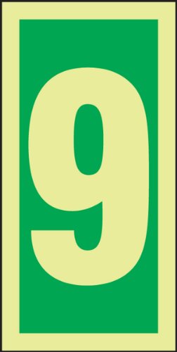 Signalisation IMO 9 adhésive phosphorescente pour évacuation