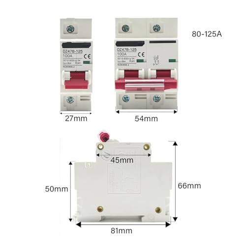 Disjoncteur DZ47 DC évite les surcharges de batterie et courts-circuits 48V - 4