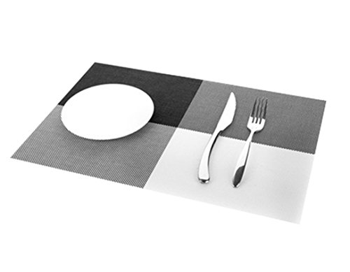Aikesi 1 Pieces Placemats Dinner Cloth Square Rectangular Tablecloth Western Waterproof and Thermal Insulation Simple Black