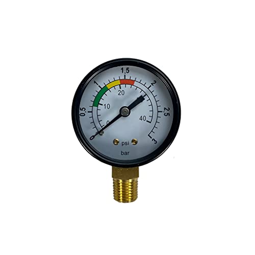 well2wellness® Pool Manometer Wasser Druckmesser mit seitlichem Anschluss (unten) 1/4 Zoll 0-3 bar (P2228) well2wellness® Pool Manometer Wasser Druckmesser mit seitlichem Anschluss (unten) 1/4 Zoll 0-3 bar (P2228)