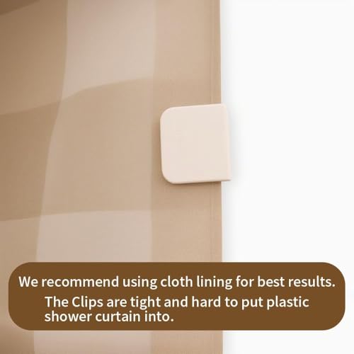 4PCS Shower Curtain Clips - Self Adhesive Bath Panel Clips - Windproof Anti Splash Curtain Holders - Secure Shower Panels to Bathroom Walls - Indoor Outdoor Camper Use - Image 5