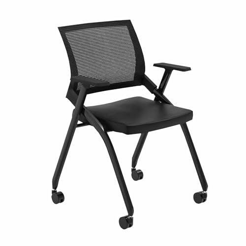 Fauteuil de bureau confortable pliable avec dossier ergonomique et roulettes