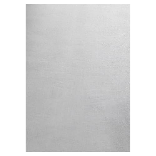 HomebyHome Waschbarer Kurzflor Teppich 200 x 290 cm Silber modern einfarbig und weich maschinenwaschbar pflegeleicht für Wohnzimmer… – Ansicht 6