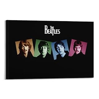 SHUPSY Poster collectif The Beatles Band – Peinture décorative sur toile – Impression d’art moderne pour chambre à coucher – 30 x 45 cm - Les Beatles, Paul McCartney, John Lennon, RIngo Starr, George Harrison