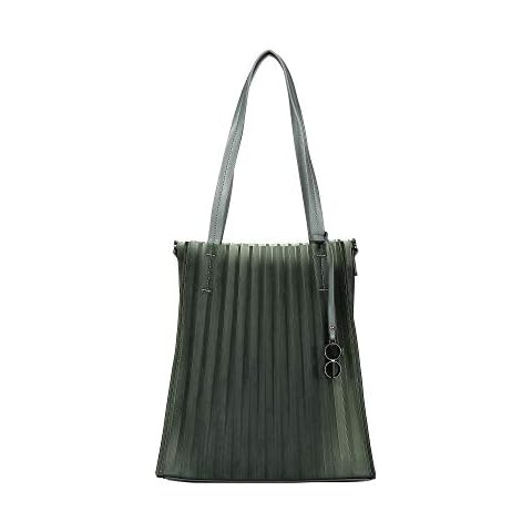 Cloe Pleated 2-in-1 Jelly Tote Bag in Green Color Cover