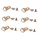VANZACK 30 Juegos Botones Reutilizables para Bolsas y Zapatos Duraderos Diseño Desmontable sin Accesorios DIY Prácticos y Elegantes Color Dorado