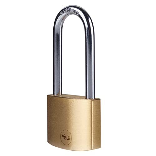 Image of Yale - Y110B /40 /152 /1 Standard Security 40mm Brass Padlock with Long Shackle - Long Hardened Steel Shackle - 3 Keys